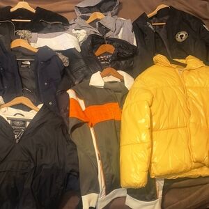 Bundle 8 jacket and Bright Yellow Women's Puffer Jacket
